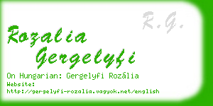 rozalia gergelyfi business card