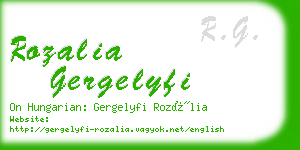 rozalia gergelyfi business card